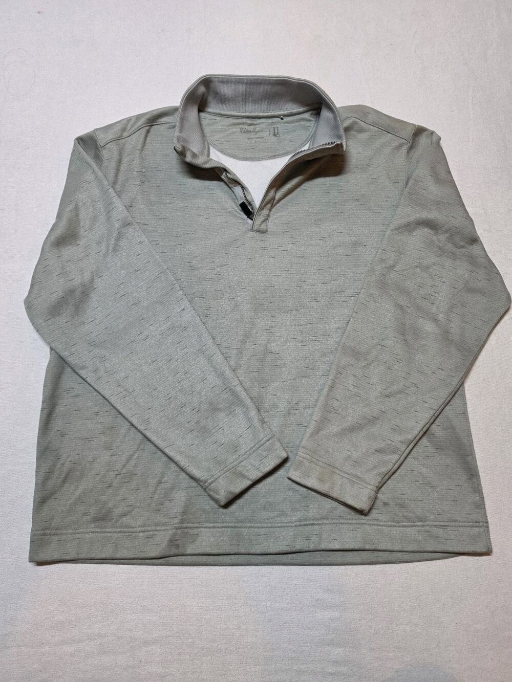 Walter Hagen Men’s Large Gray Quarter Zip Performance Pullover Sweater